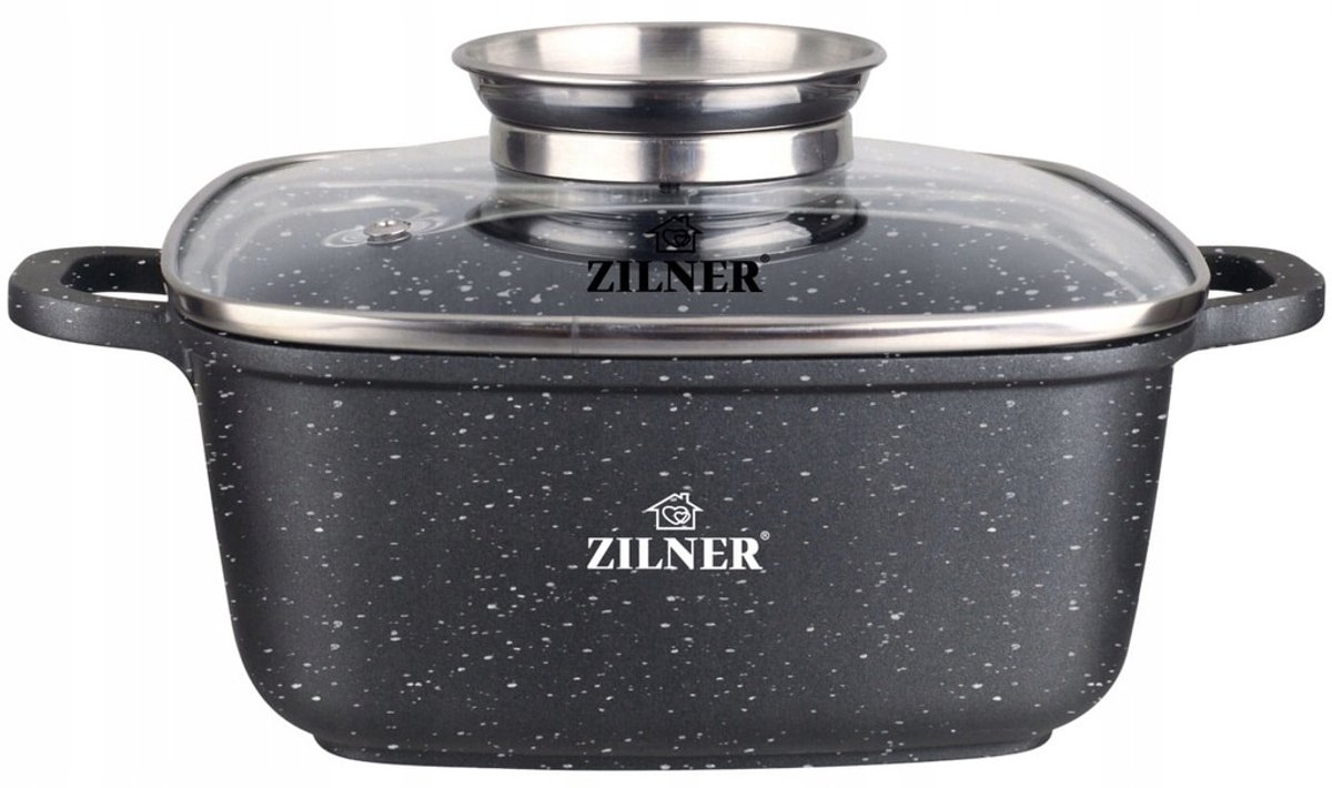 Kwadratte Pan 24cm Marmere Coating - Geschikt voor Inductie & Oven