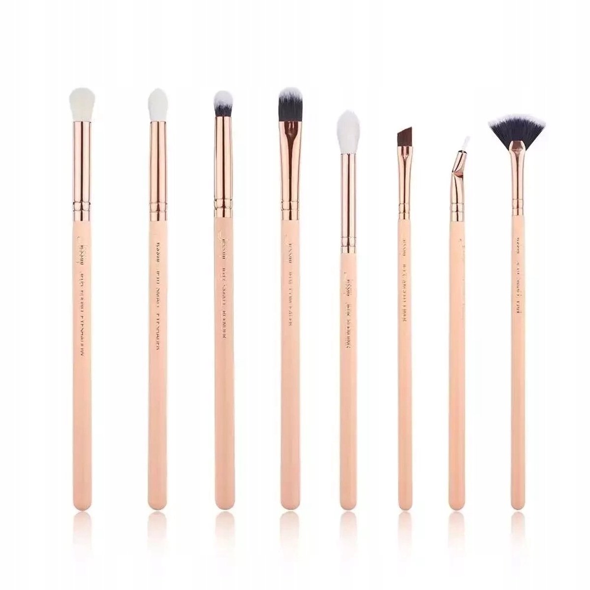 Jessup Make-up Kwasten Set T457 Naakt Roze/Rose Goud - 8 Stuks