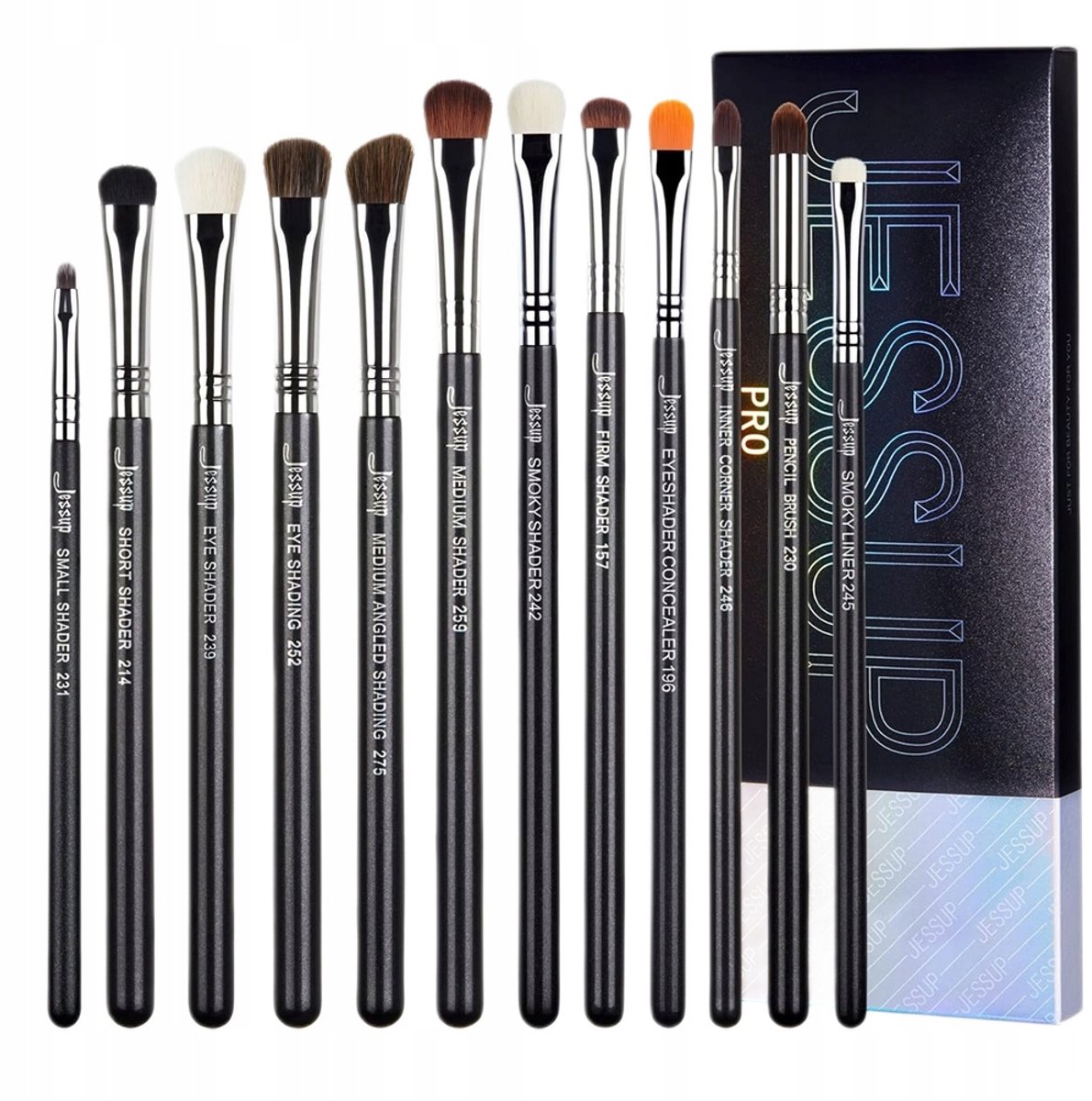 JESSUP Pro Oogschaduw Kwasten Set T339 - 12 Stuks