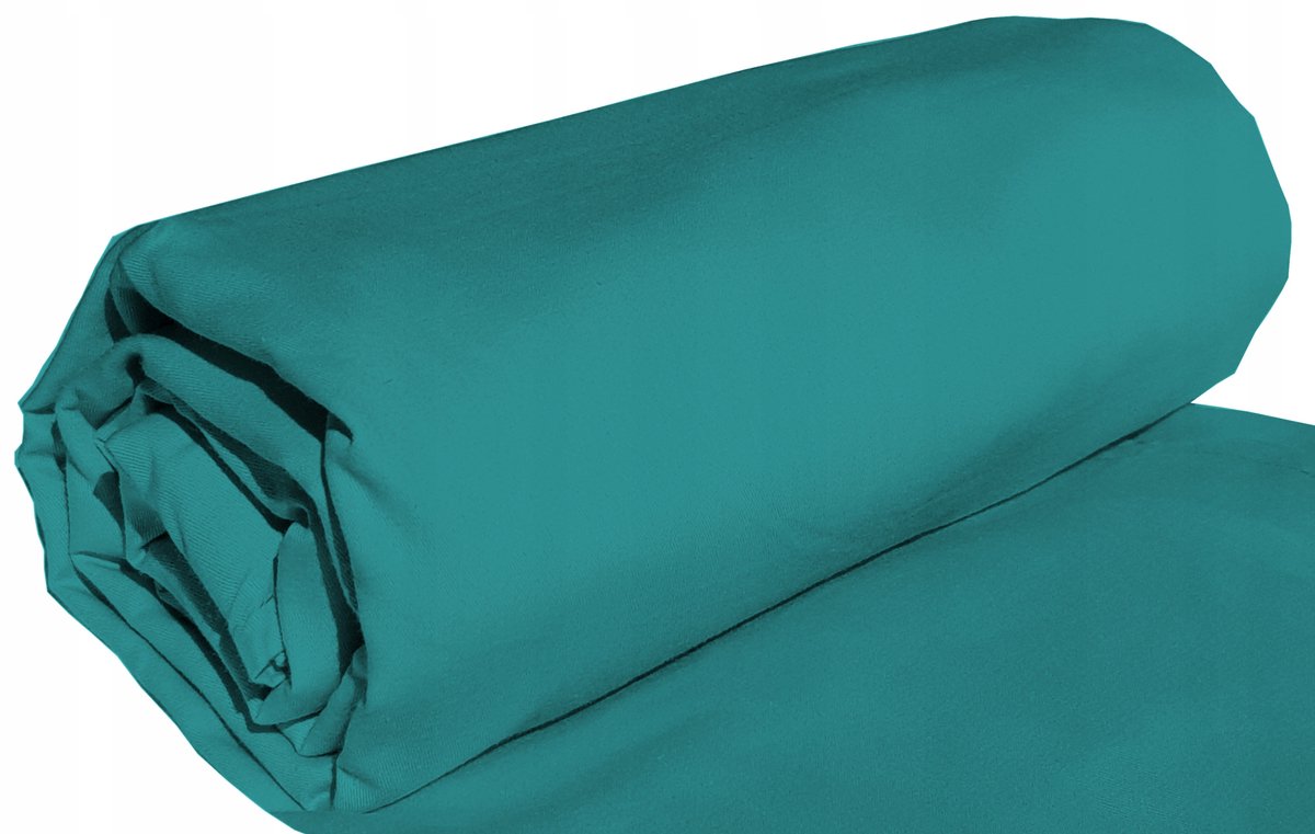 Jersey Hoeslaken met Elastiek 160x200cm Turkoois KARO