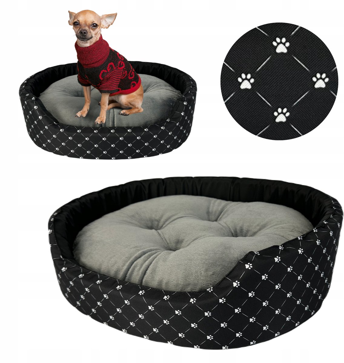 Waterdicht Hondenkussen/Kattenmand Maat S met Kussen
