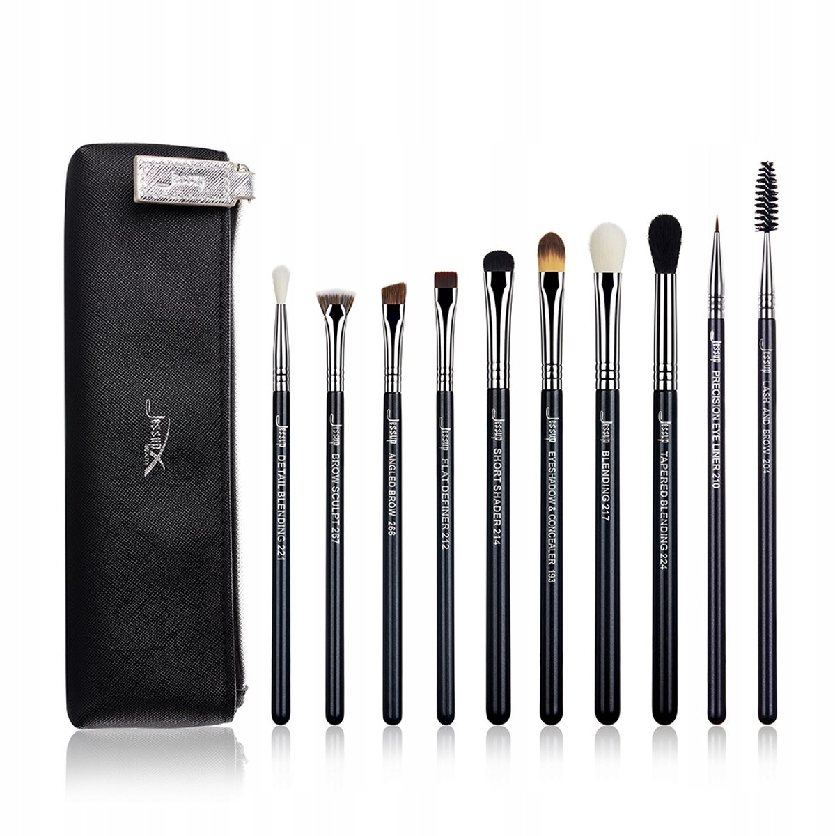 Jessup T315: Professionele Make-up Kwasten Set met Etui (10 stuks)