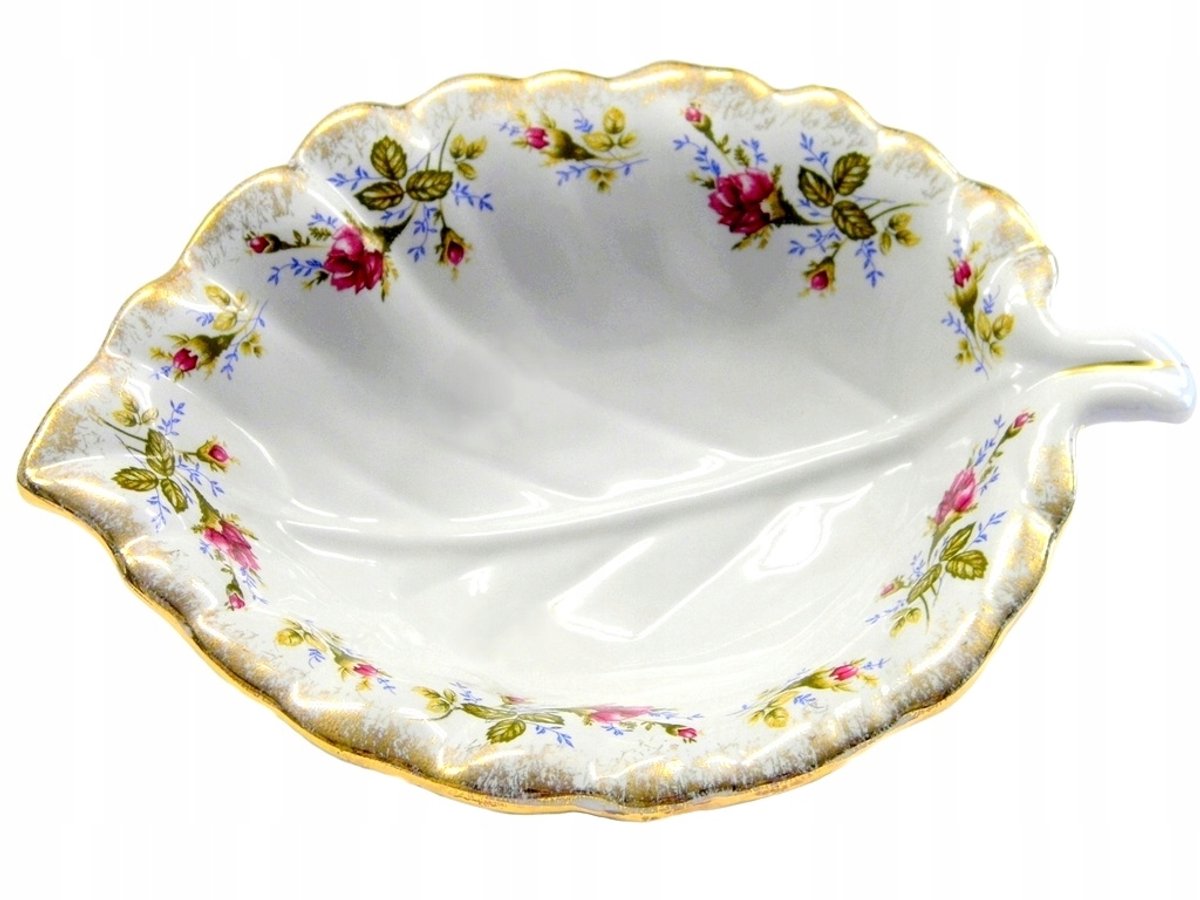 Porseleinen Saladekom 'Roos' 26cm - Decoratief en handgeschilderd