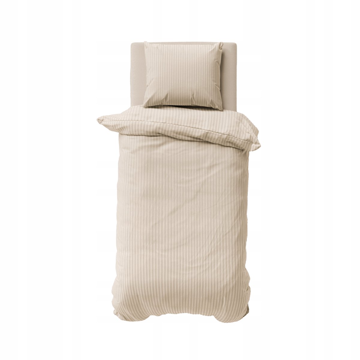 Luxe satijnen beddengoed 140x200cm, 70x80cm kussensloop, zandkleur