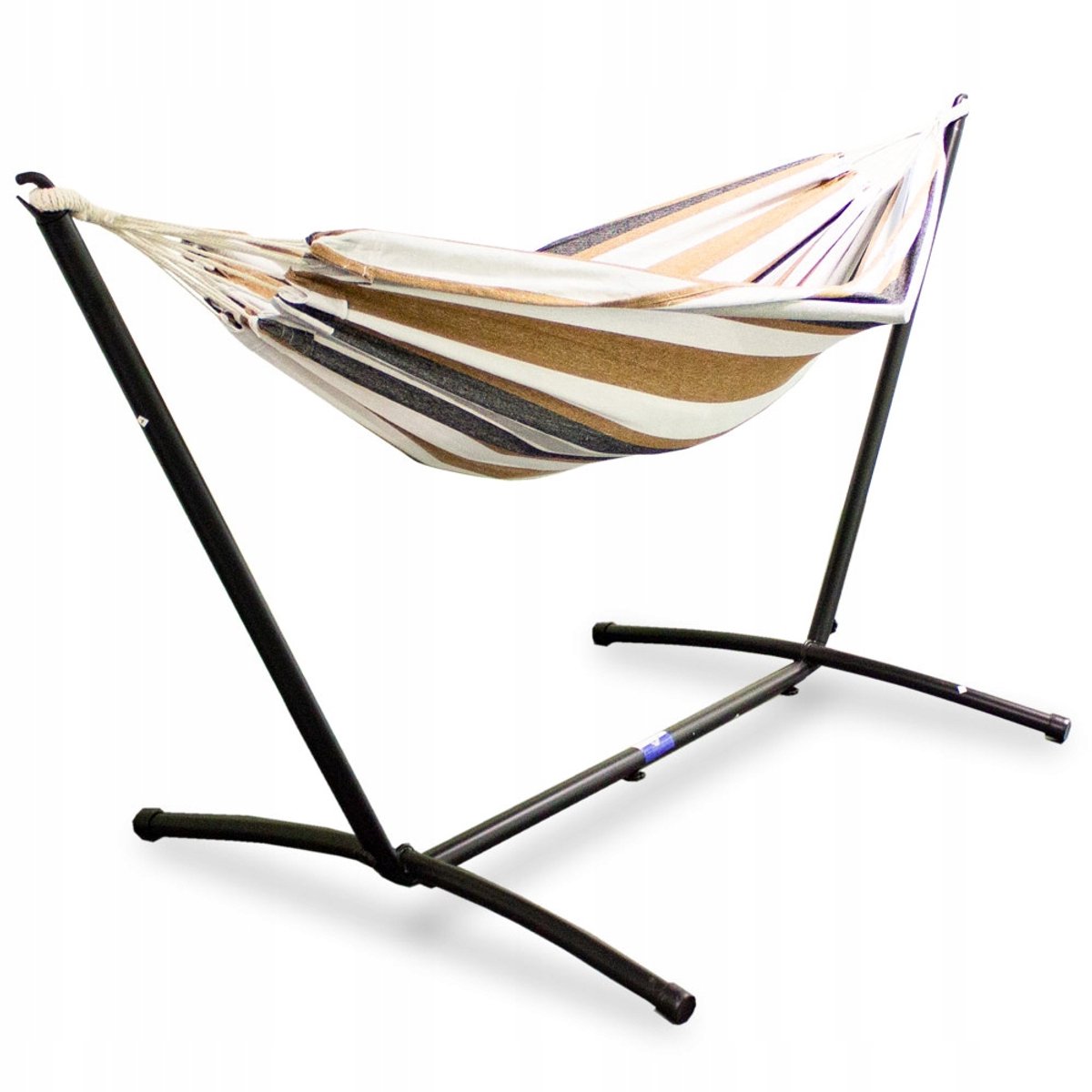 Beige Standaard Hamak met Stalen Frame - Comfortabel en ruimtebesparend