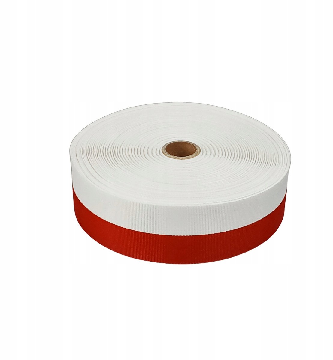 Wit-Rode Band 50mm 50m Polyester - Vlaggen, Sjerpen & Decoratie
