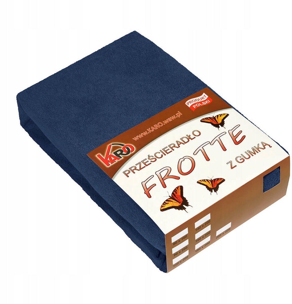 Hoeslaken Frotte met Elastiek 200x220cm Donkerblauw KARO