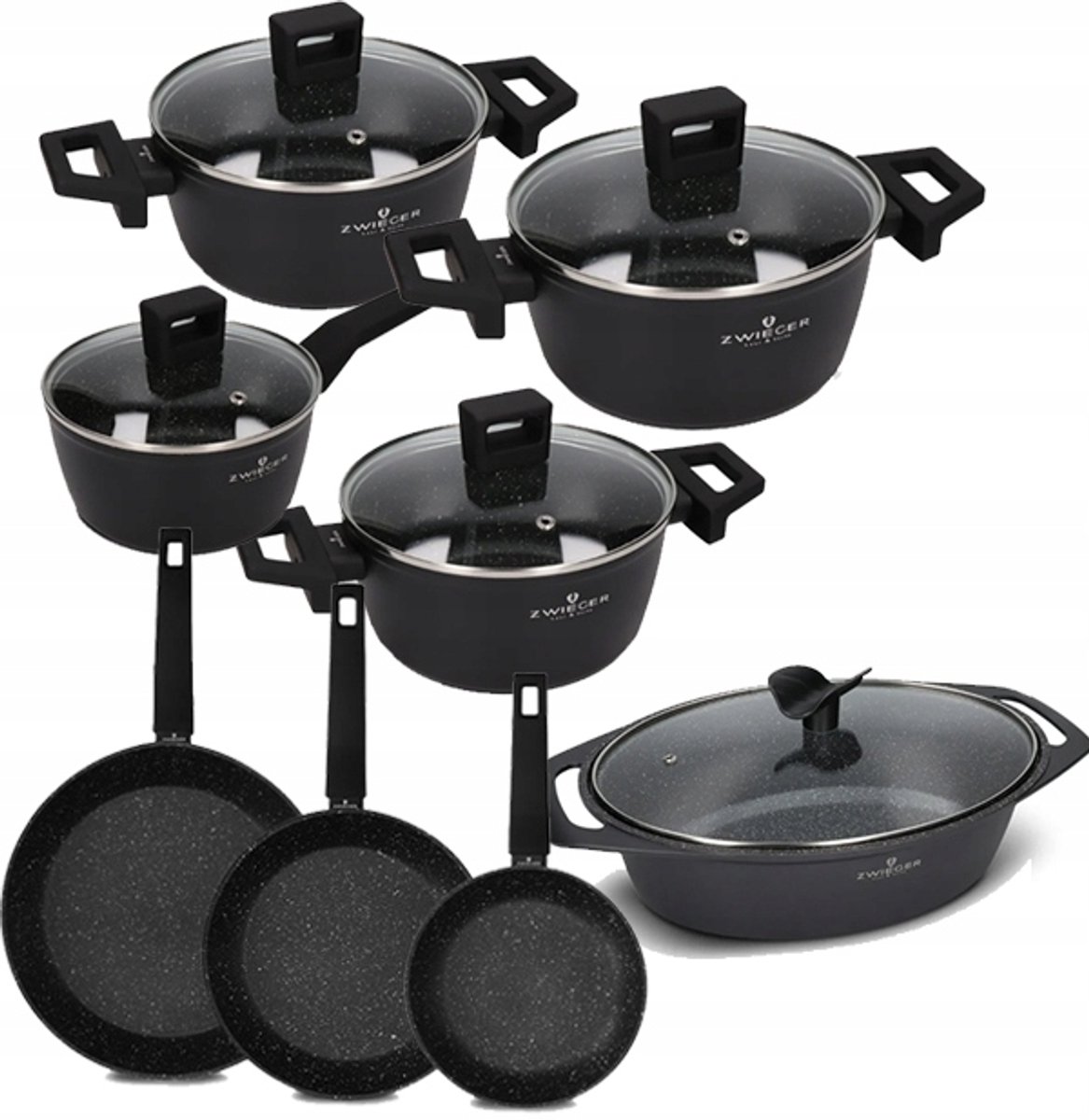 Zwieger Forte Pannenset 13 Delig met Braadpan & Koekenpannen
