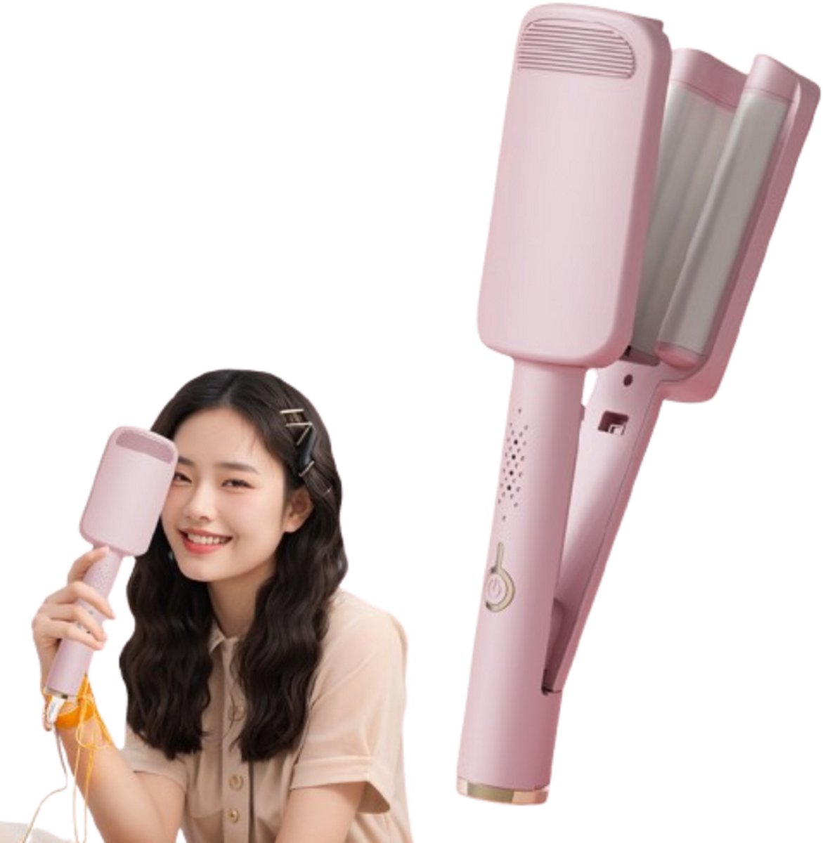 Ynkkvre Franse Golf Krultang 32mm met Instelbare Temperatuur - afbeelding 3