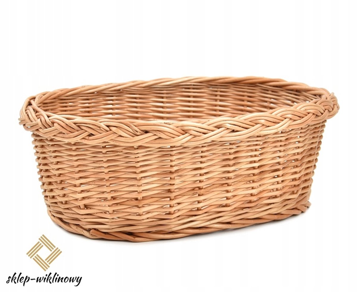 Ovale mand van vlechtwerk - 30x20cm - Brood, fruit, decoratie