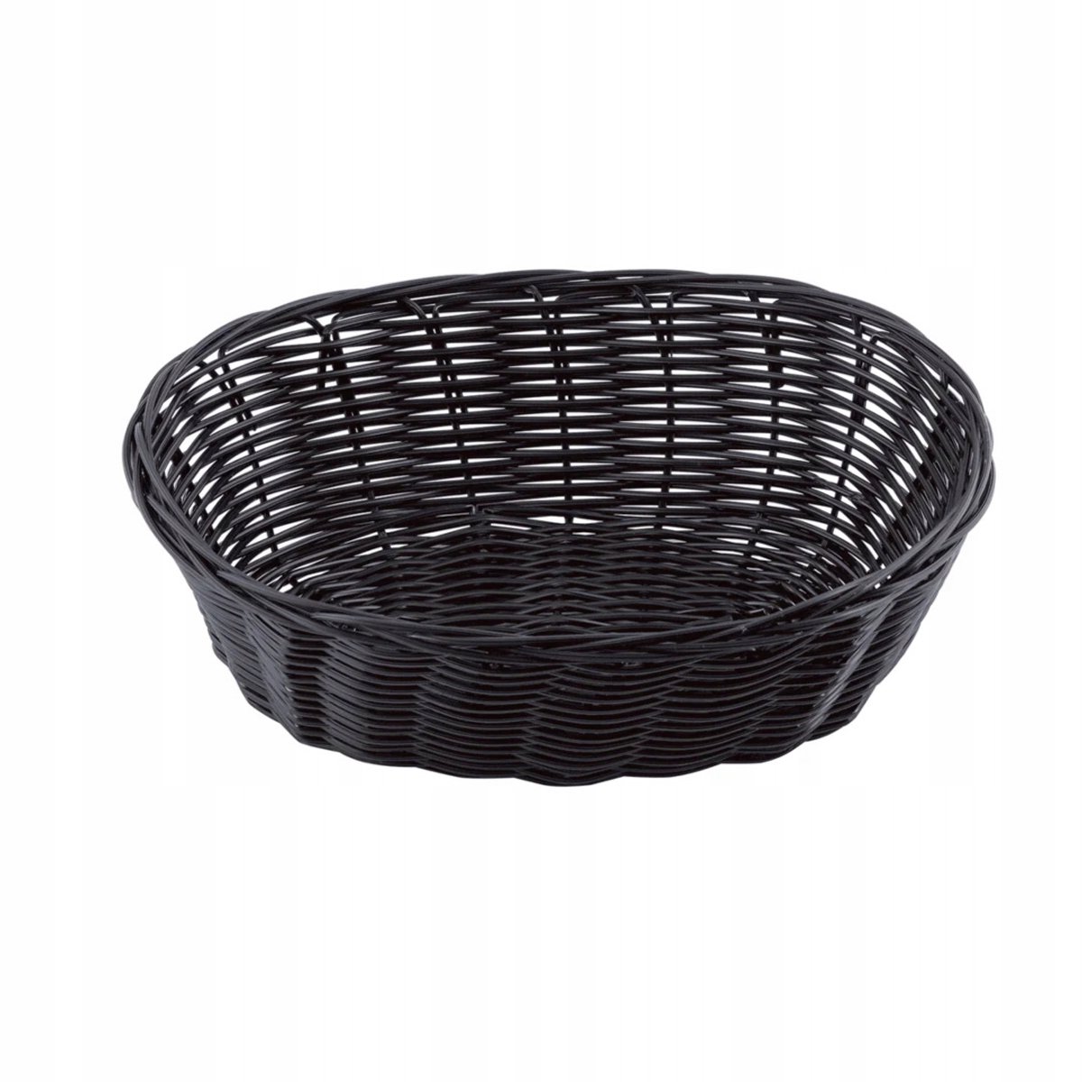 Sino Polyrattan Ovale Mand - Zwart, 27x17x7cm