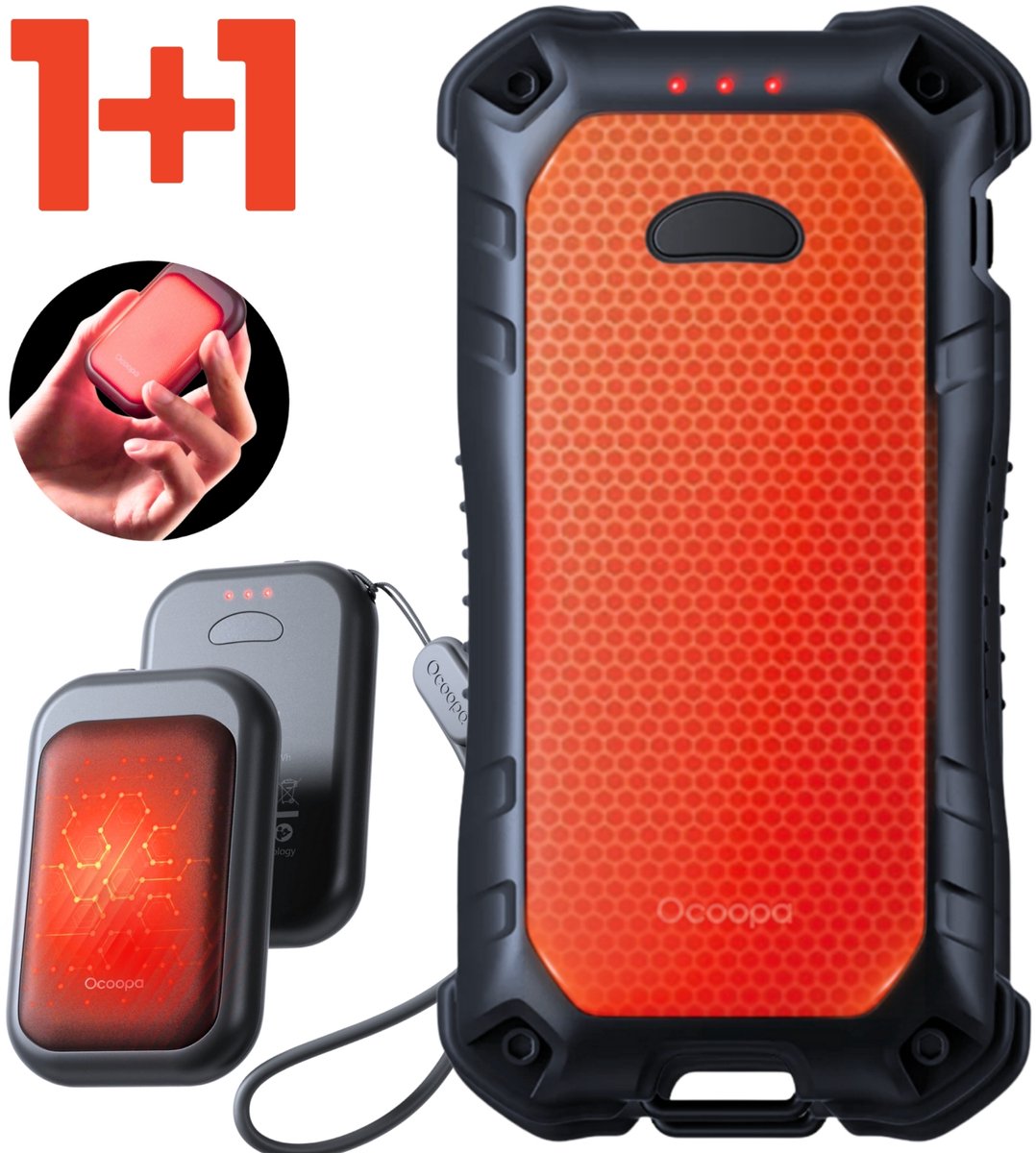Ocoopa® Handwarmers Duo Voordeel Pack – Herbruikbaar – Twee Premium Handwarmers voor urenlang Warme Handen – UT Extreme + UT Young – Raynaud – Golf – Wintersport – Jagen – Vissen - Outdoor – Origineel Cadeau
