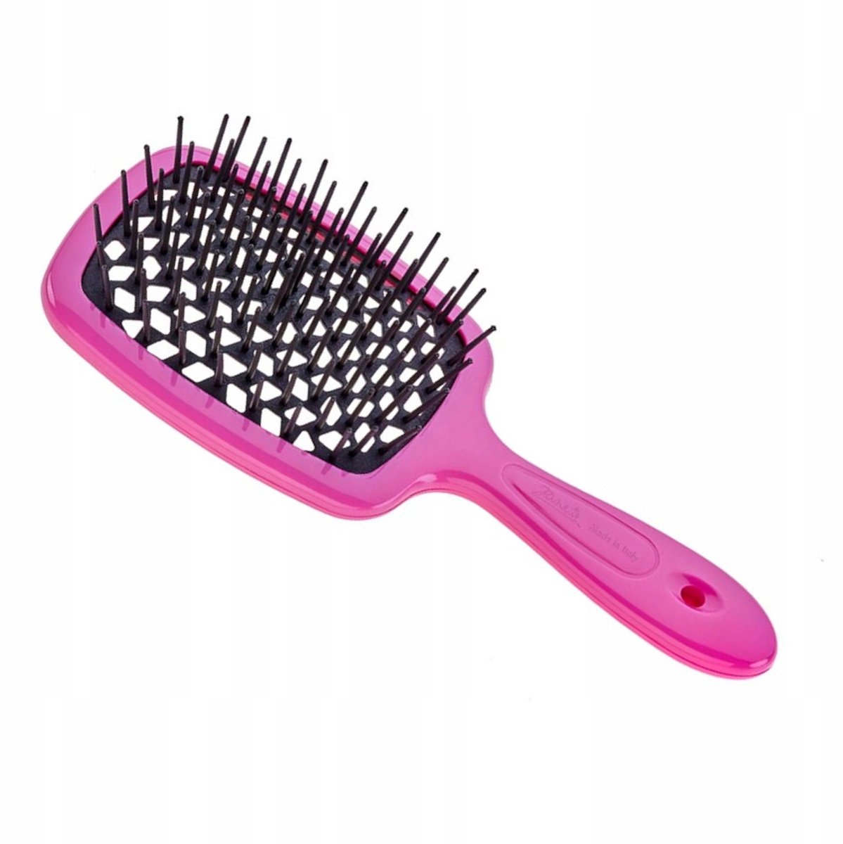 Janeke Superbrush Haarborstel Roze-Zwart - Ontwarren & Stylen