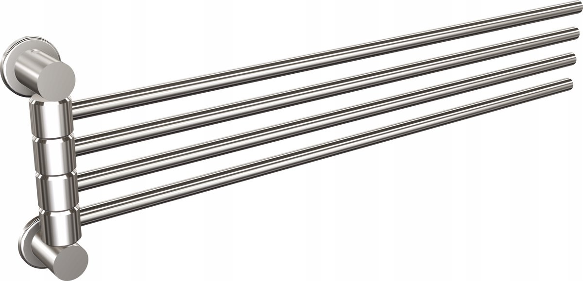 Andex Chroom Wandkapstok met Verstelbare Arm - 4 Kin
