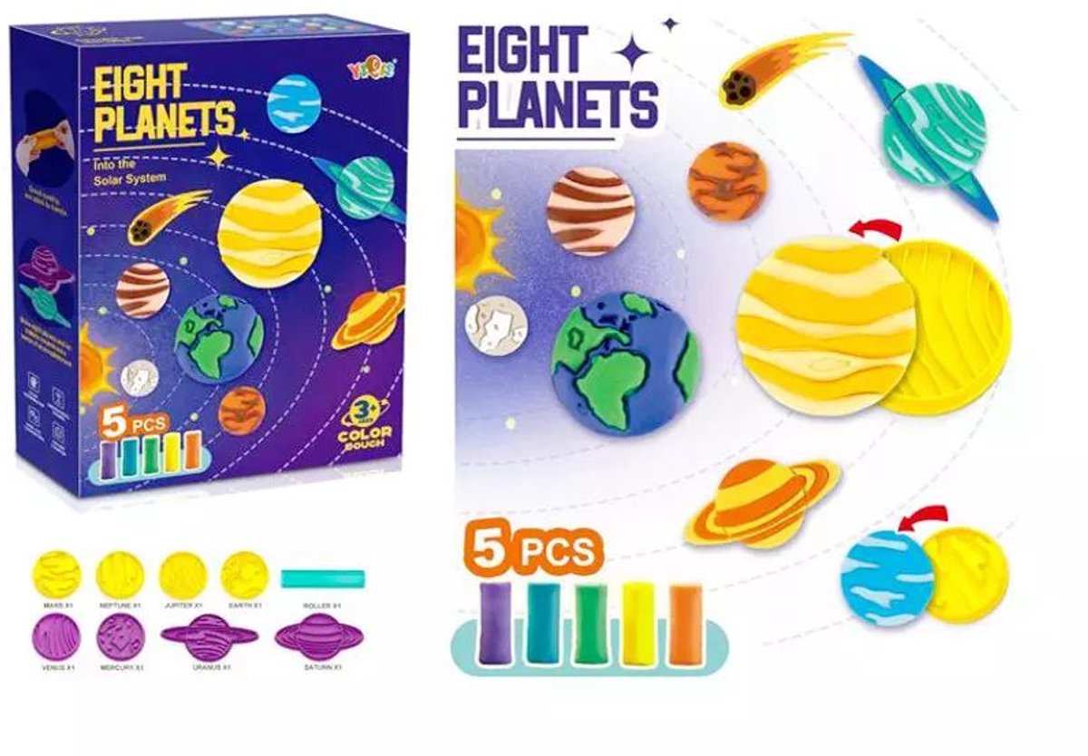 Swede Planeten Klei Q9753 - Creatief Speelgoed voor Kinderen vanaf 3 Jaar