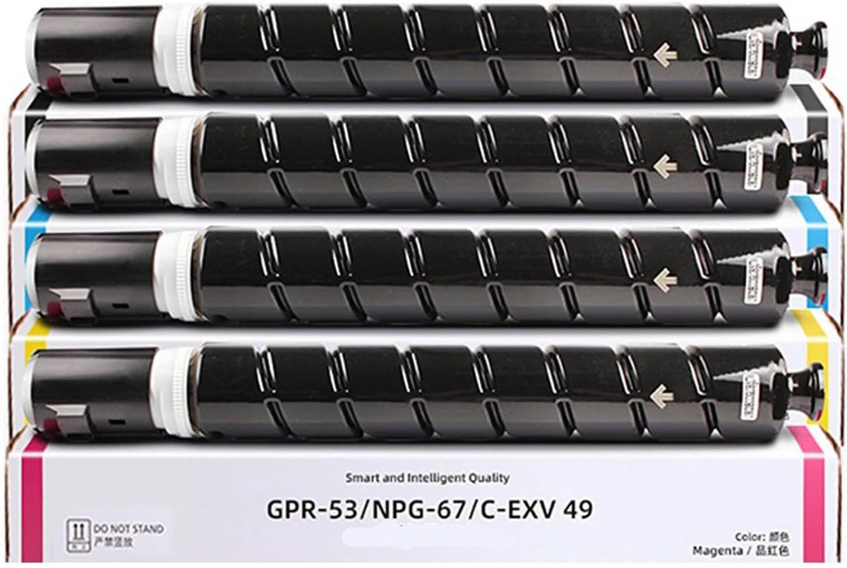 INKFIND EXV49 Zwart/Cyaan/Magenta/Geel tonercartridge compatibel met Canon C-EXV49 EXV49 geschikt voor Canon imageRUNNER ADVANCE C3020/C3320/C3320F/C3320L/C3325/C3330/C3520/C3520i/C3525/C3525i/C3530/C3530i - 4-pack BKCMY