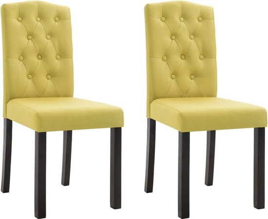 Eetkamerstoelen met Knopen Stof Groen 2 STUKS Eetkamer stoelen Extra stoelen voor huiskamer Dineerstoelen Tafelstoelen Barstoelen Eetkamerstoelen met Knopen Stof Groen 2 STUKS Eetkamer stoelen Extra stoelen voor huiskamer Dineerstoelen Tafelstoelen Barstoelen