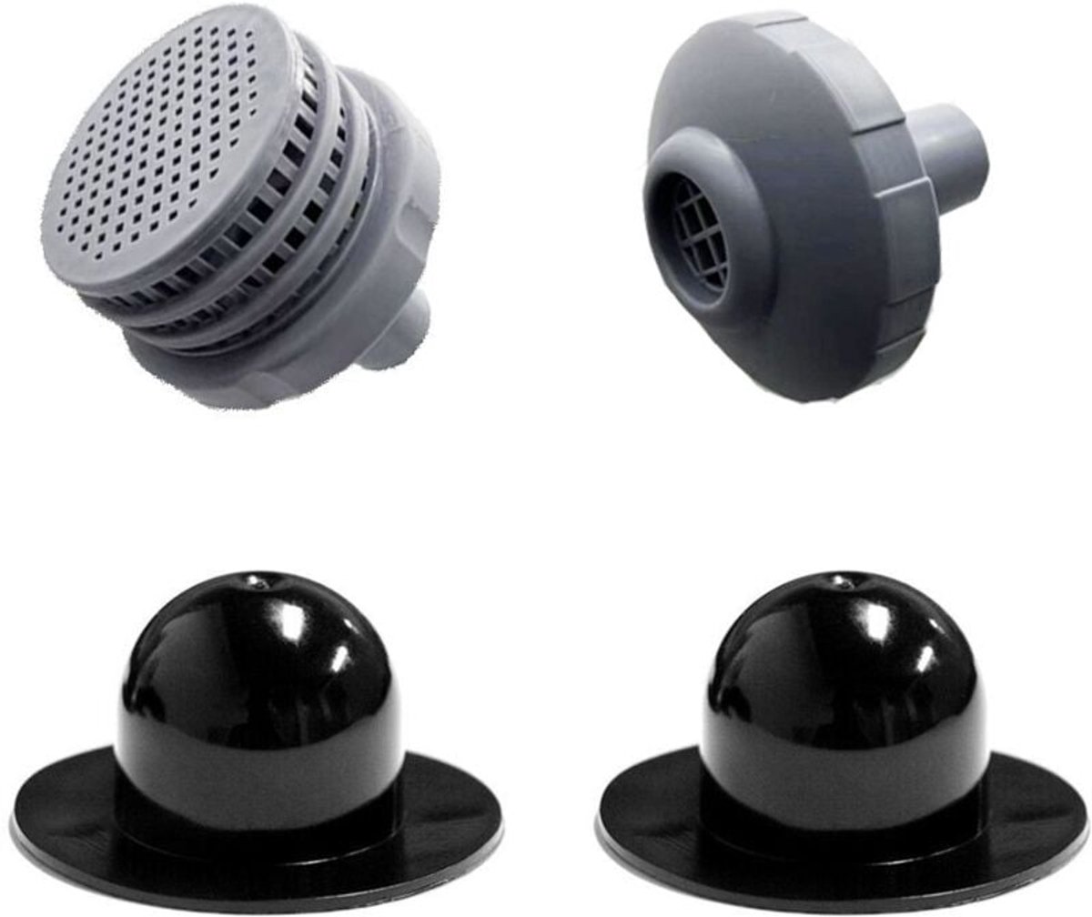 Pool Water Jet Connector Kit geschikt voor Intex bovengronds zwembad - slangaansluiting vervangende onderdeel kit - Zwart