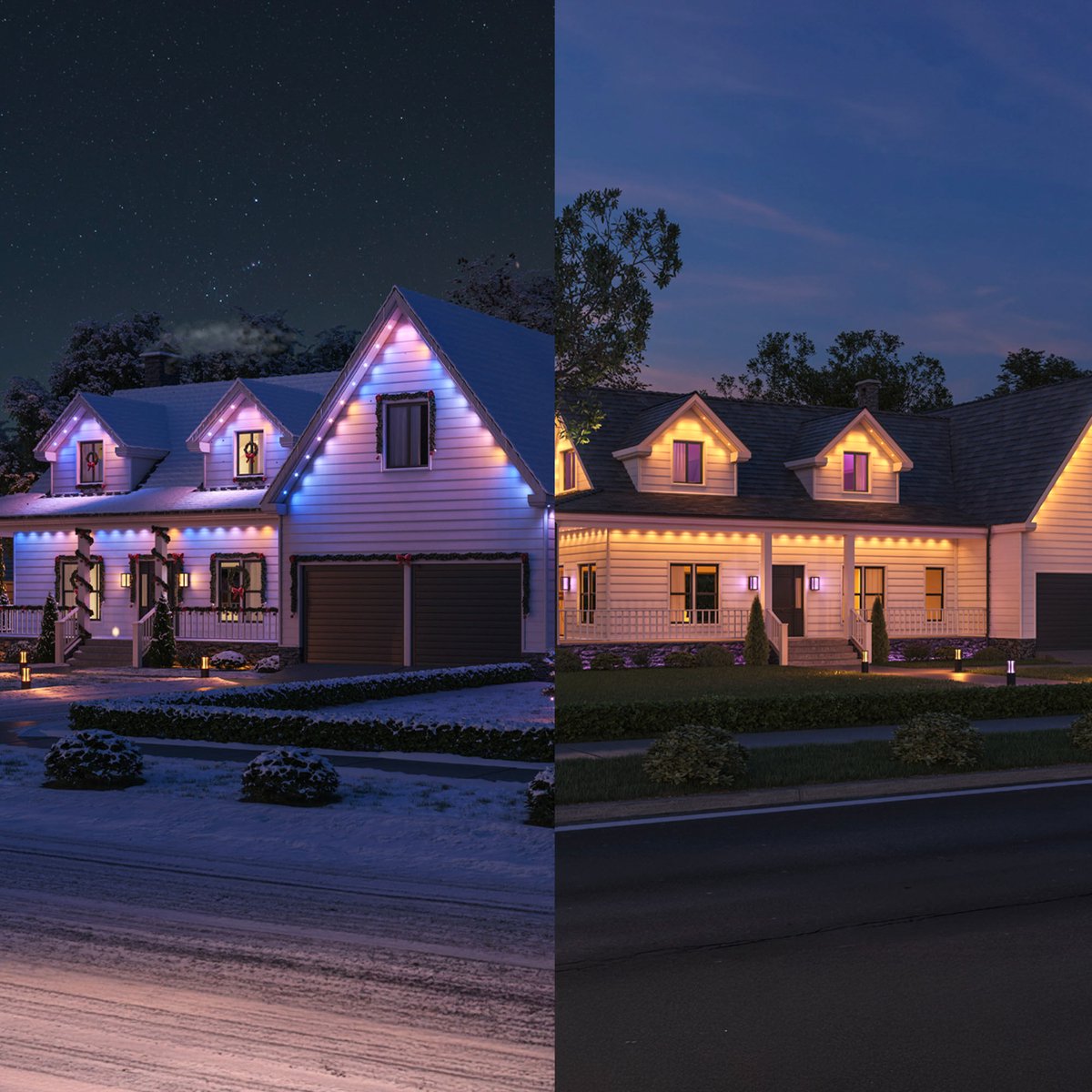 Philips Hue Festavia permanent - Witte snoer 18 m met 32 lampen - Wit en gekleurd licht met kleurverloop - Tot 50 lumen per lamp — afbeelding 6