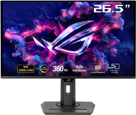 ASUS ROG Strix OLED XG27ACDNG - QHD OLED Gaming Monitor - USB-C 90W Power Delivery - 360 Hz - 27 inch