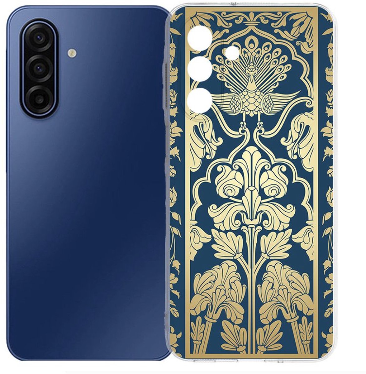 TPU Hoesje Samsung Galaxy A17 - Beige Flowers Backcover
