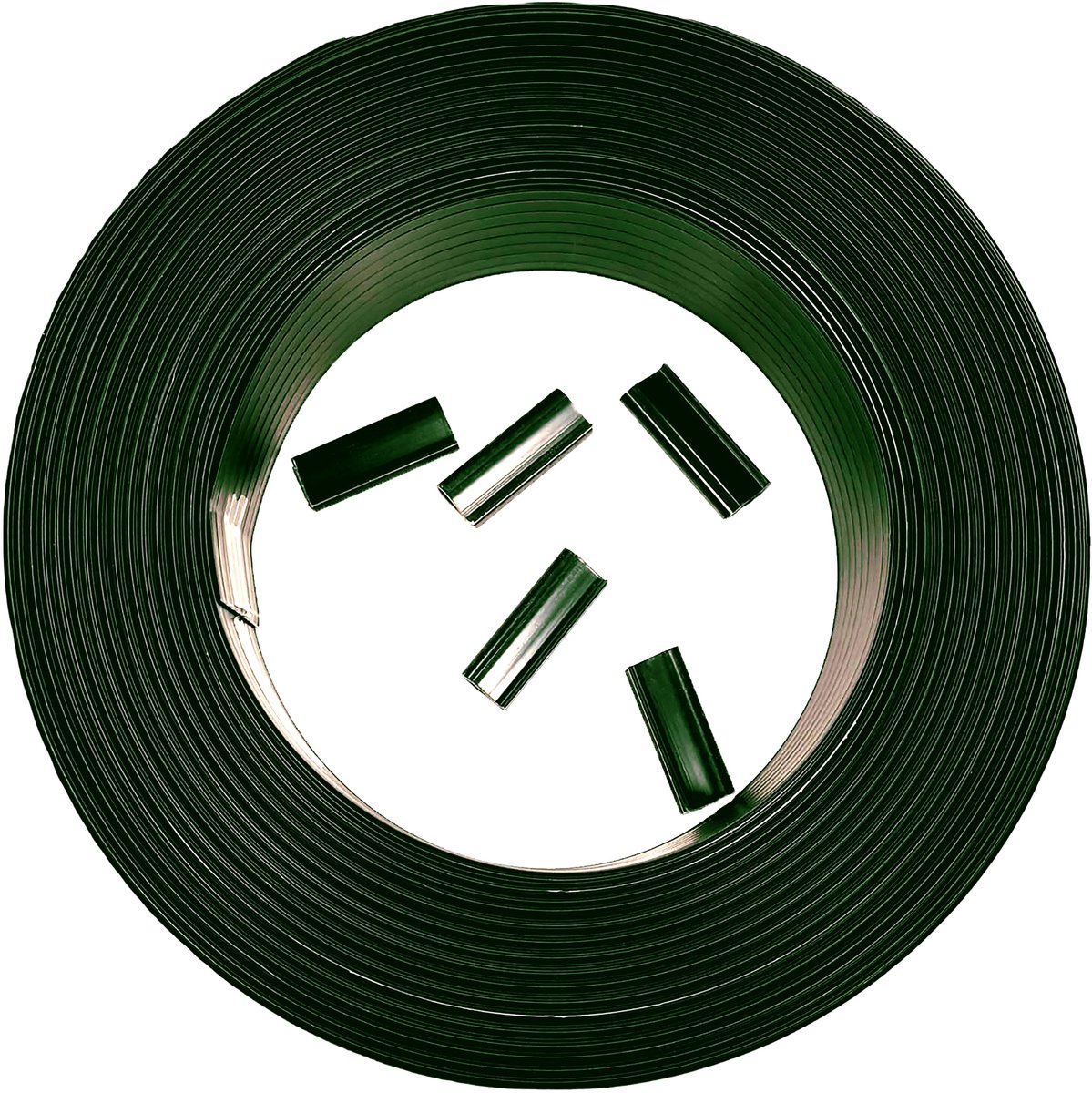 NATURE – PVC privacyslatrol – 50 m x 48 mm – groen – 100 clips