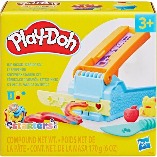 Play-Doh Fun Factory Start Set Speelset - Boetseerklei - Inclusief 3 Play-Doh potjes - Knutselen voor kinderen