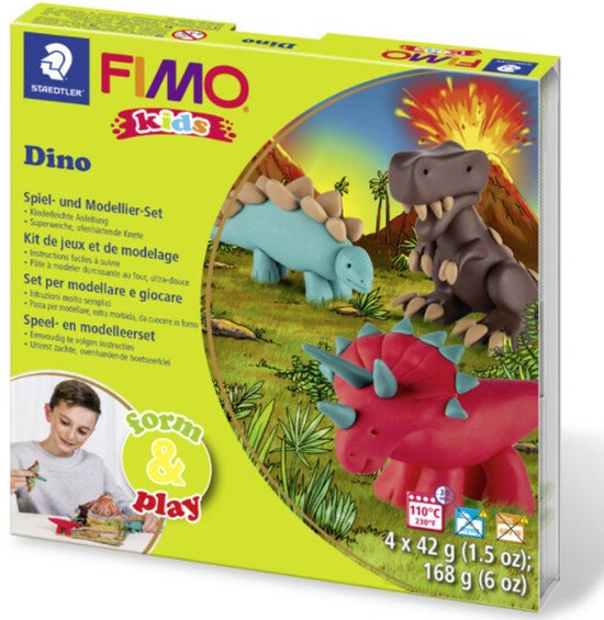 FIMO kids 8034 - ovenhardende boetseerklei - form&play set - Dino