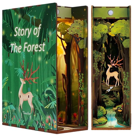 Rolife Noel DIY Book Nook Kit, Maison De Poupée Miniature En Bois