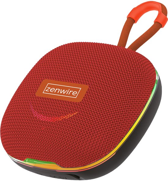 Zenwire Vibe BS–07 - Mini draagbare luidspreker - Bluetooth 5.3 - 13 W - FM-radio - USB/TF-speler - Microfoon - Compacte behuizing - 1000 mAh - TWS - USB-C - Micro SD-kaartlezer - RGB-achtergrondverlichting van Zenwire — afbeelding 3