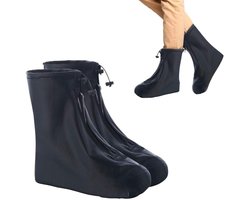 Wellies - Waterdichte herbruikbare overschoenen - Zwart - Regen- en stofbestendig - PVC - Draagbaar - Maat XXL