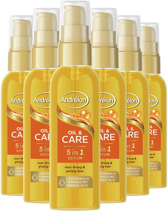 Andrélon 5-in-1 Serum - Oil & Care - 6 x 75 ml