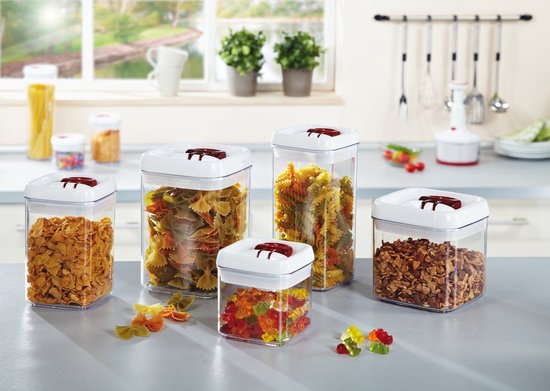 Leifheit 31210 Boîte de rangement Fresh & Easy Angular 1,2L