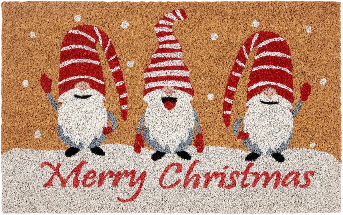 Kerst Deurmat – Kokos 45x75 cm – Rechthoek – Antislip PVC – Met Print