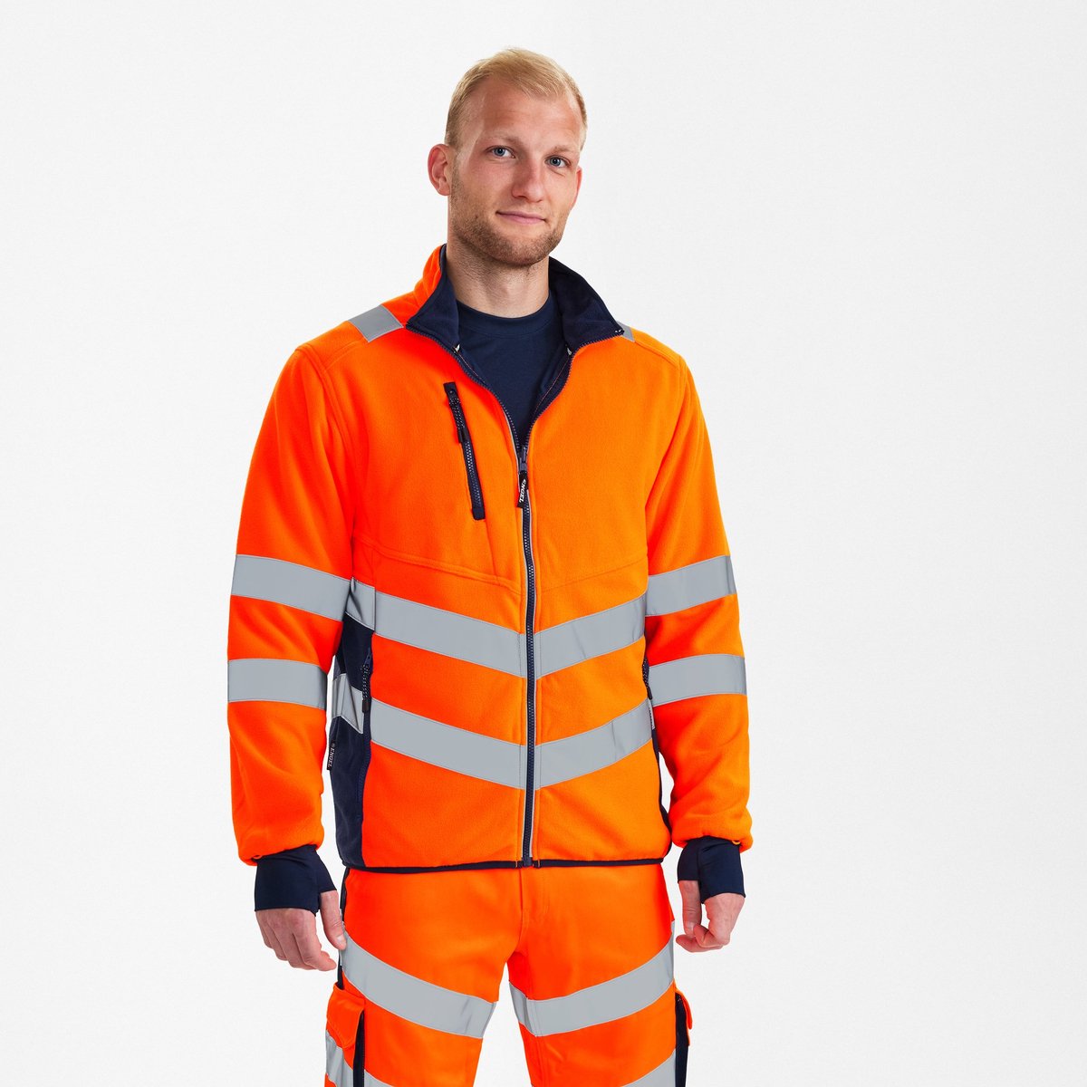 Engel Safety fleece jack 1192-236 Hi-vis Ink Oranje