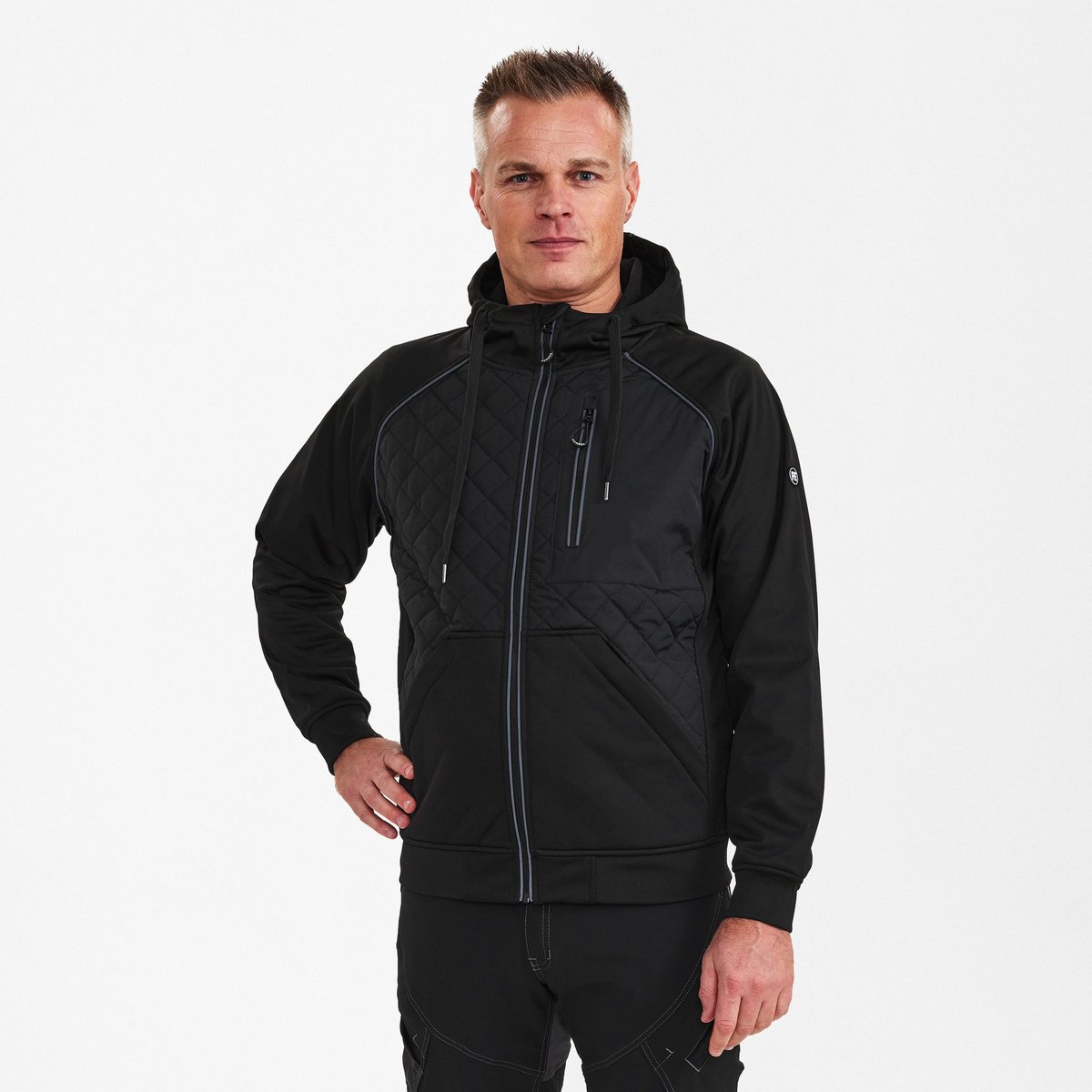 Engel X-treme softshelljack met capuchon 1361-207 - Black - XS