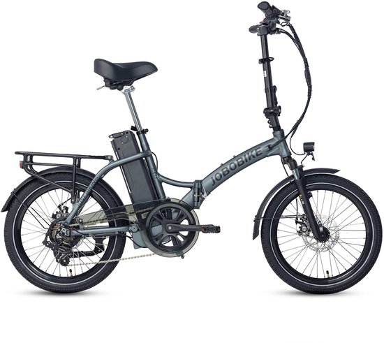 JOBOBIKE Sam Elektrische Fiets - 120 km Bereik - 486Wh accu - 20 inch Wielen - Shimano 7 Versnellingen - 250W Achterwielmotor - Aluminium Opvouwbaar Frame - Mechanische schijfremmen - LCD Display - Zwart van Jobobike — afbeelding 2