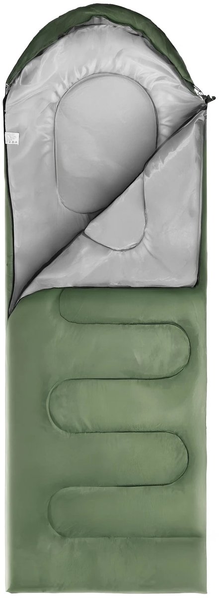 SMH LINE® Slaapzak - Mummy Slaapzak - 3 seizoenen - 10 - 25 °C - Lichtgewicht - ca. 210x75 cm - Incl. Compressiezak - Groen van SMH LINE® — afbeelding 2