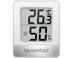 Bloomfold Hygrometer - Luchtvochtigheidsmeter - Digitaal Weerstation - Vochtigheidsmeter - Thermometer voor Binnen - Inclusief batterij