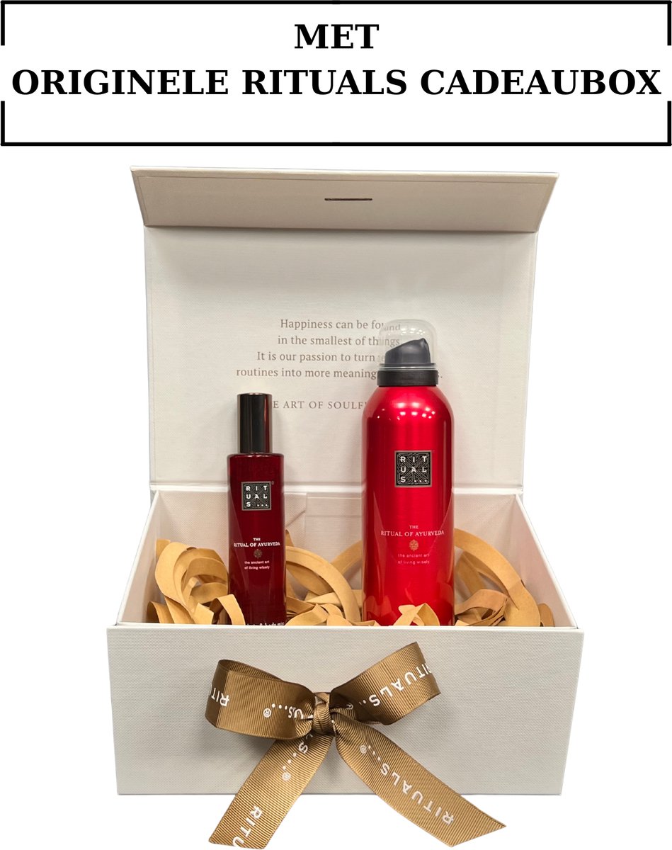Rituals of Ayurveda - Geschenkset - BodyHair Mist 50 ml - Shower Gel 200 ml - Originele RITUALS Cadeaubox
