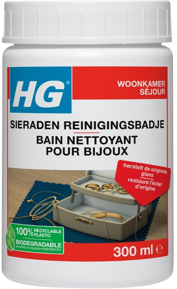 1 x HG Sieraden Reinigingsbad 300 ml - Sieraden Reinigen - Sieraden Reinigingsbadje - Sieraden Reinigen En Herstellen - Sieraden Verzorgen - Sieraden Glansherstellen