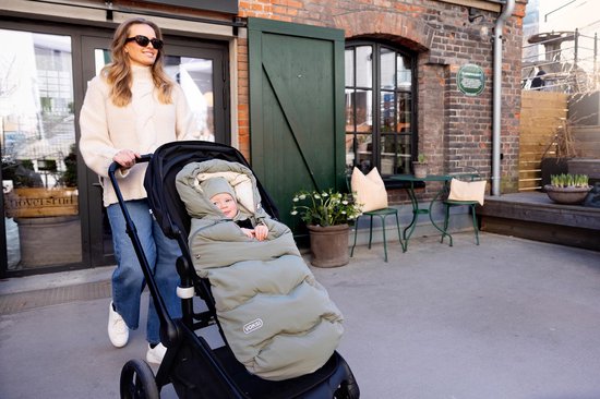 Voksi Voetenzak Explorer - Voetenzak - Voetenzak buggy - Voetenzak kinderwagen - Voetenzak met dons en wol - StoneBlue Clover van Merkloos — afbeelding 4