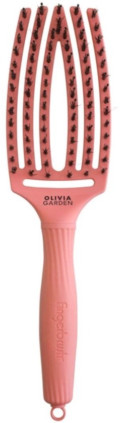Olivia Garden - Finger Brush Love Edition Care Iconic Boar&Nylon Radiant Peach - Medium
