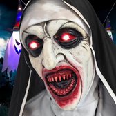 Halloween Non Masker Horror - Eng Verkleedmasker met Kap ca. 55 x 48 cm voor Carnaval en Themafeest