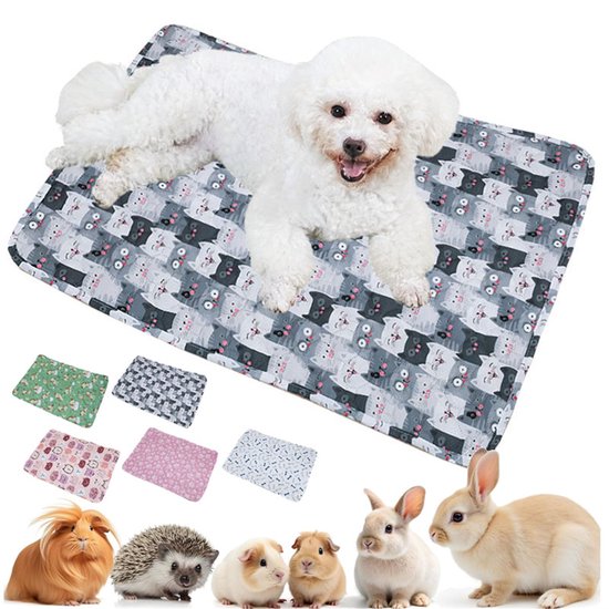 Wasbare urinemat voor huisdieren, 2 stuks, 90 x 80 cm, herbruikbare puppyonderleggers, mat voor honden, snel absorberend, puppy-pads voor honden, katten, cavia's