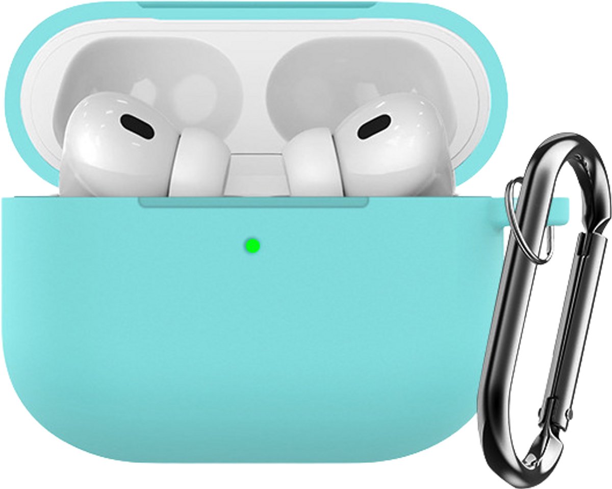 okido - Hoesje geschikt voor Airpods Pro 3 - Silliconen case voor Airpods - Mintgroen - Case geschikt voor Apple AirPods Pro 3 - Airpods hoes