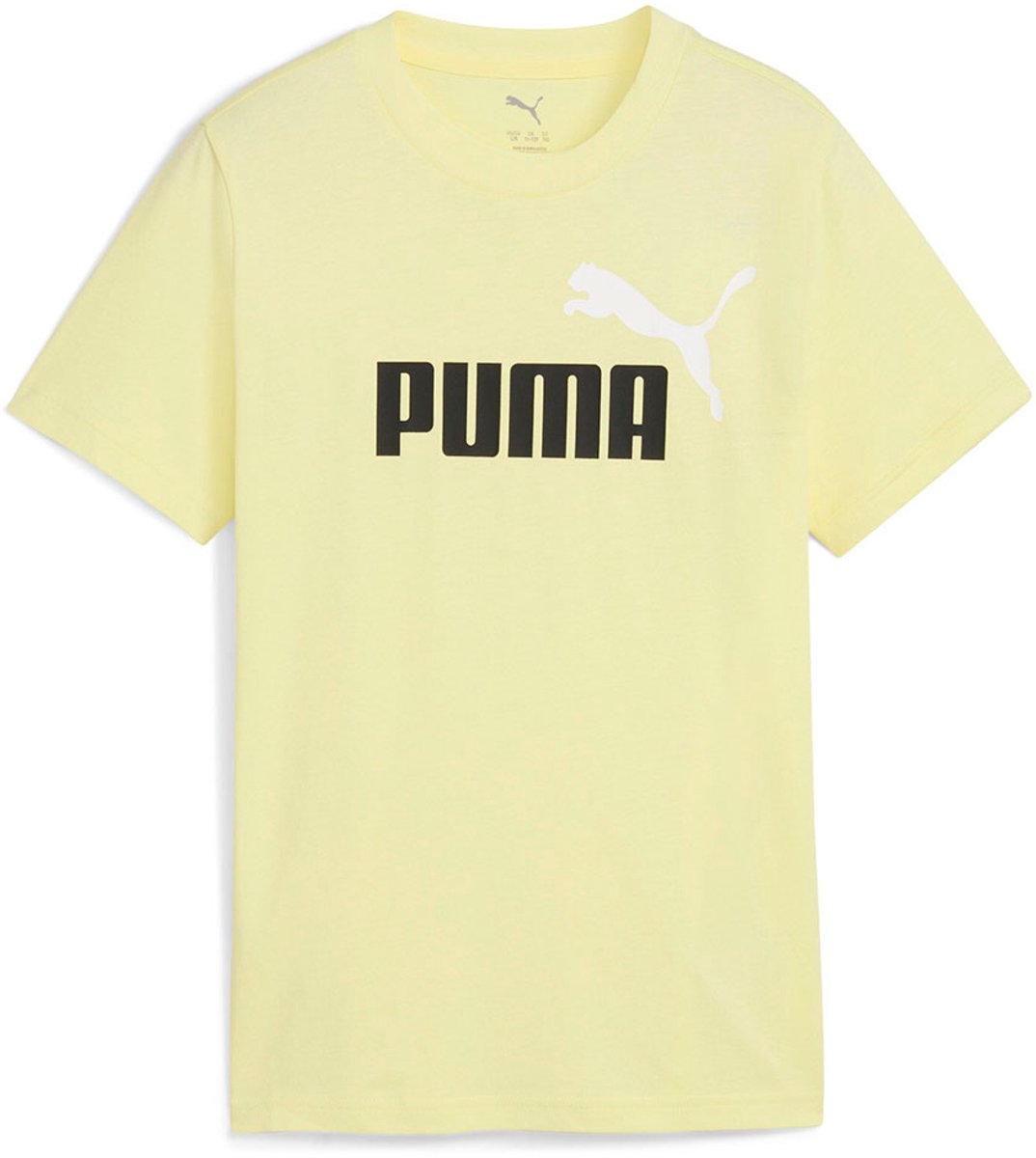 Puma Essentials 2 Graphics Nº1 Logo T-shirt Met Korte Mouwen 11-12 Years Jongen Goud