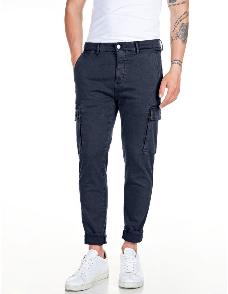Replay M9649e.000.8366197 Cargobroek Blauw 34 / 30 Man