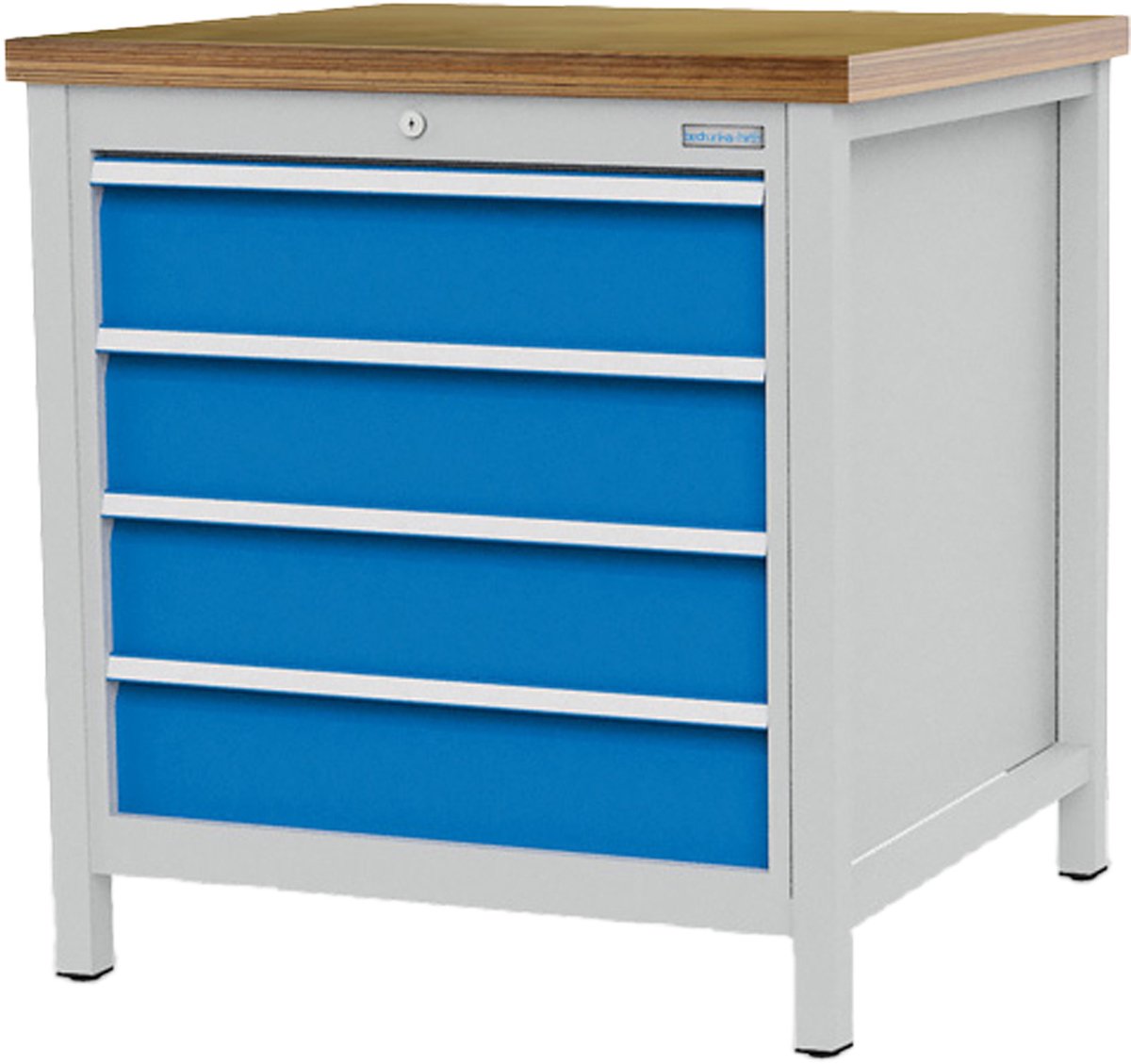 Bedrunka+Hirth Kastenwerkbank Breite 810 mm R 24-24 4x Schublade BxTxH 810x750x859 mm - 03.075.04VA