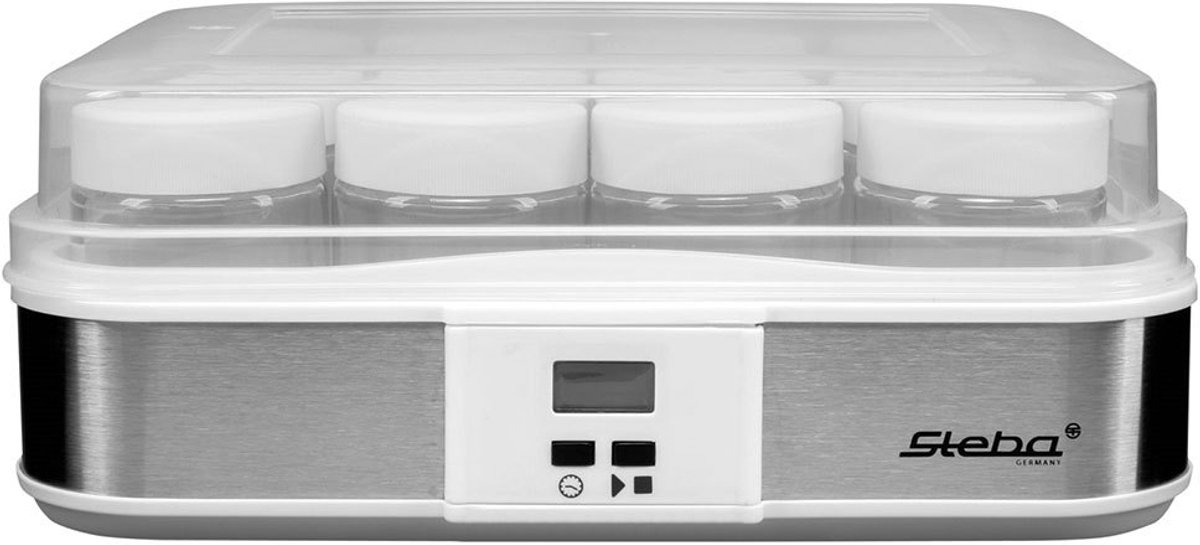 Steba JM 2 - Yoghurtmaker - 2.4 liter - 21 W - roestvrij staal/wit